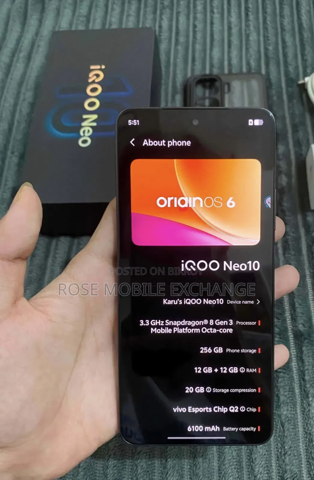 New Vivo iQOO 256 GB Black