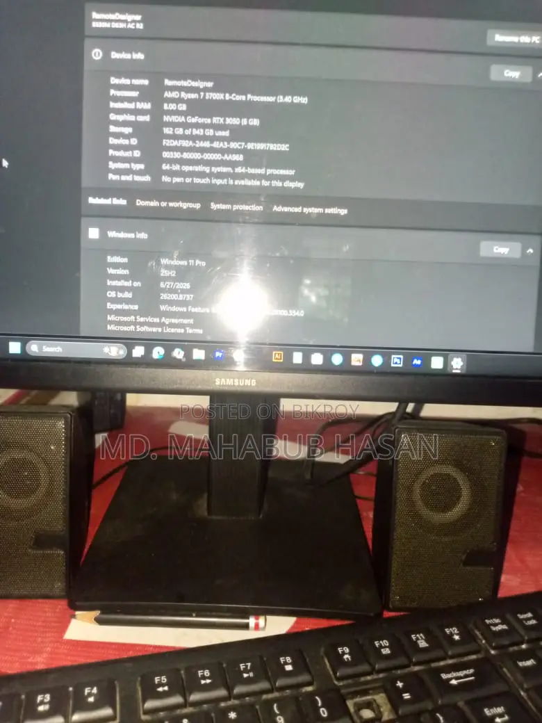 Desktop Computer Gigabyte 8GB SSD 256GB