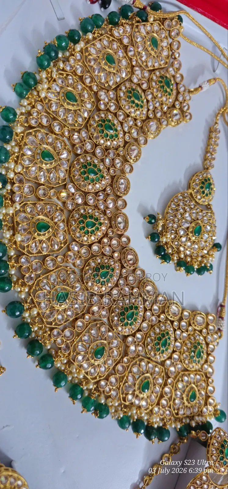 1day Used Gold Plated Necklace Set