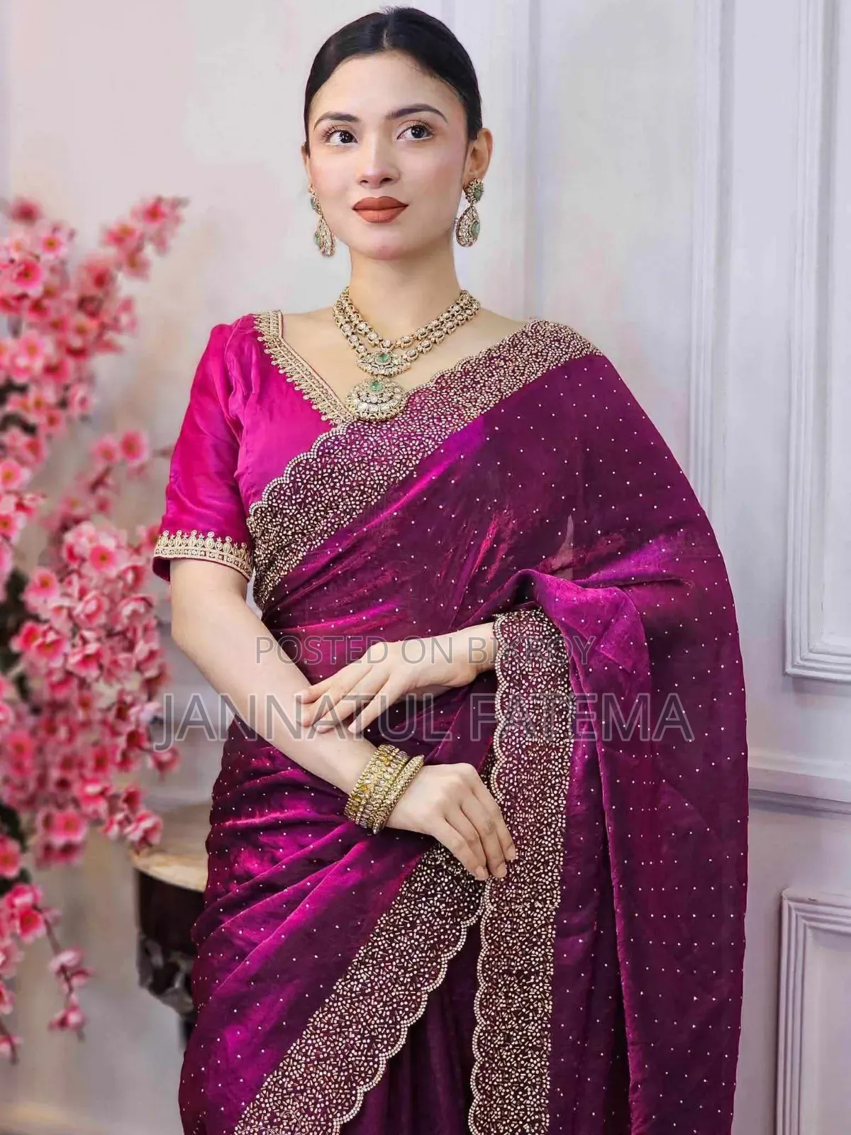 Stone Work Saree Collection