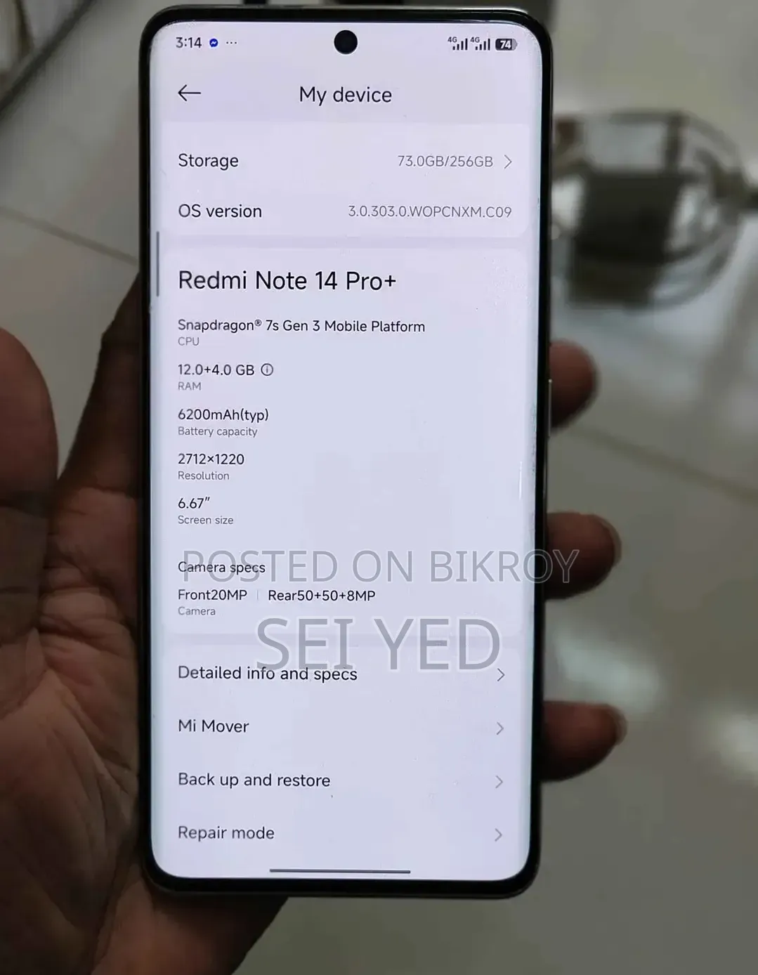 Xiaomi Redmi Note 14 Pro+ 256 GB White