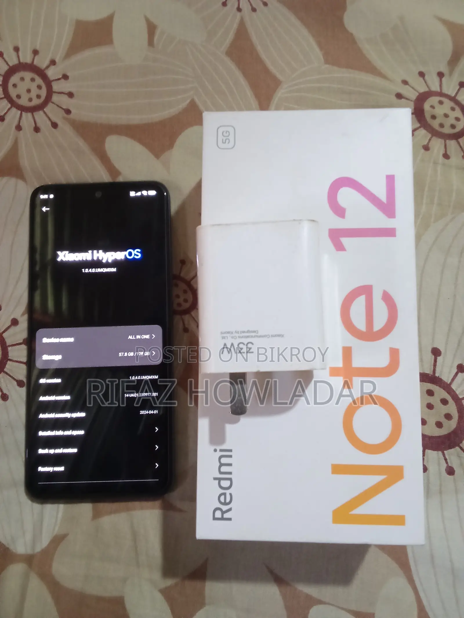 Xiaomi Redmi Note 12 5G 128 GB Black