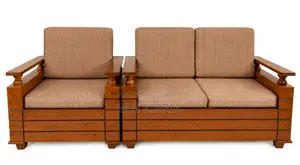 5-Seat Premium Wooden Sofa Set – Very lightly used, excellent condition
