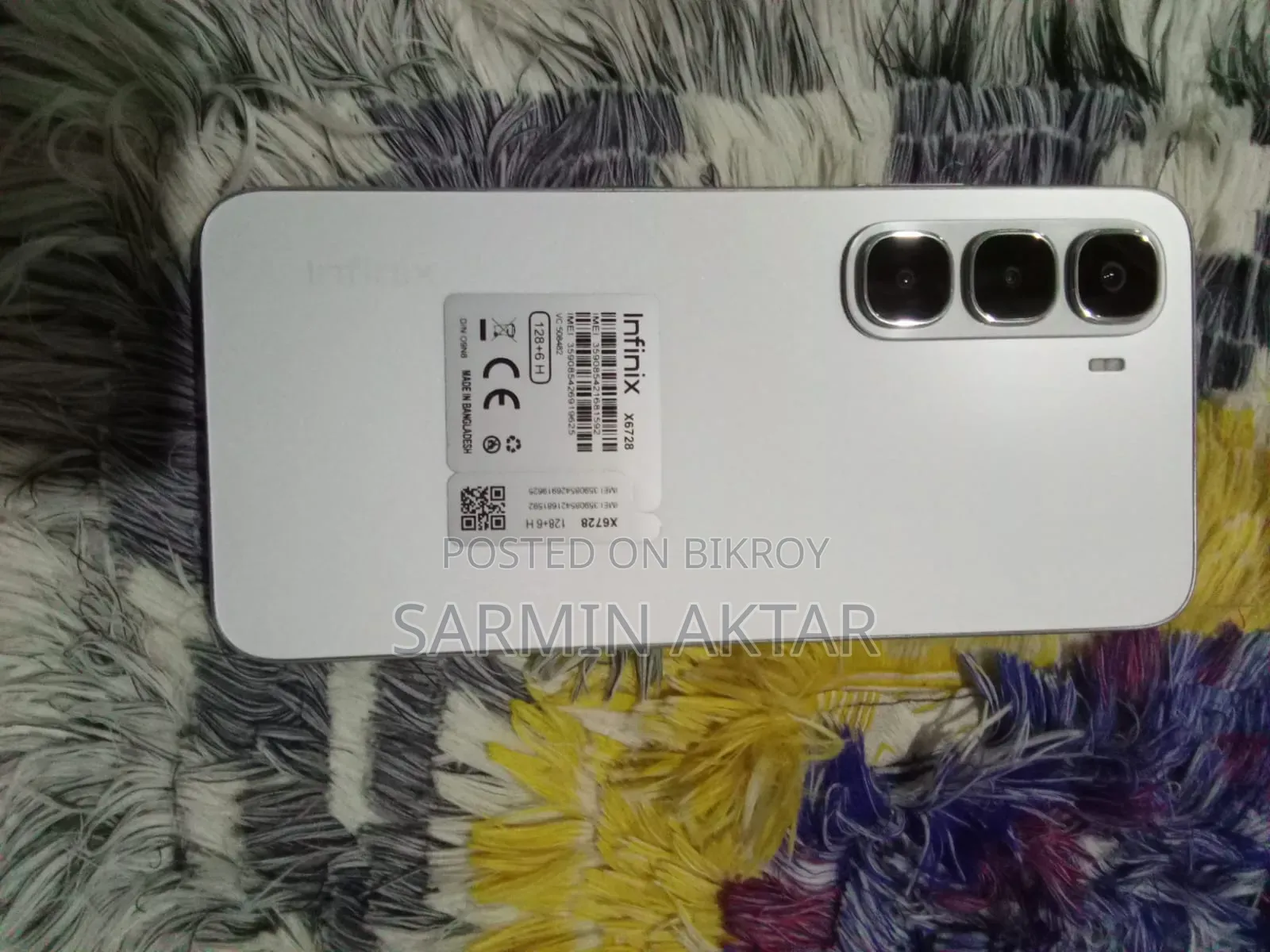 New Infinix Hot 60i 128 GB White
