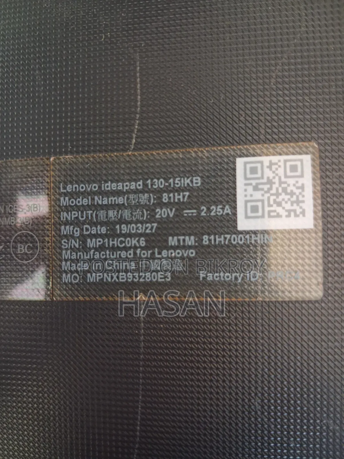 Laptop Lenovo IdeaPad 130 4GB Intel Core I3 SSD 128GB