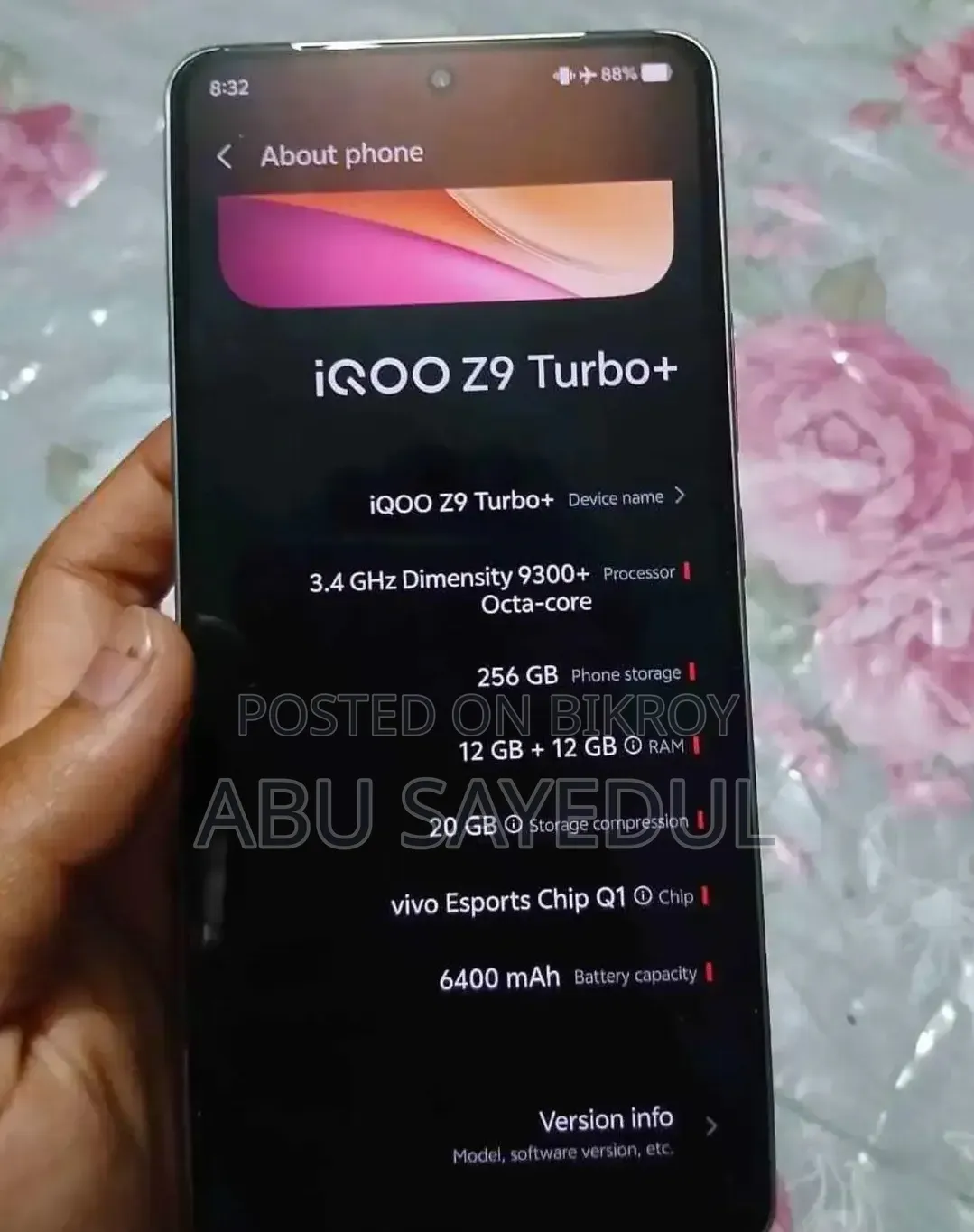 Vivo iQOO Z9 Turbo+ 256 GB White