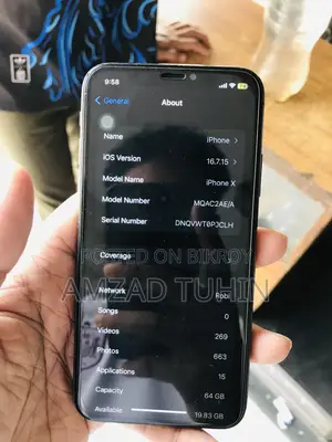 Apple iPhone X 64 GB Black