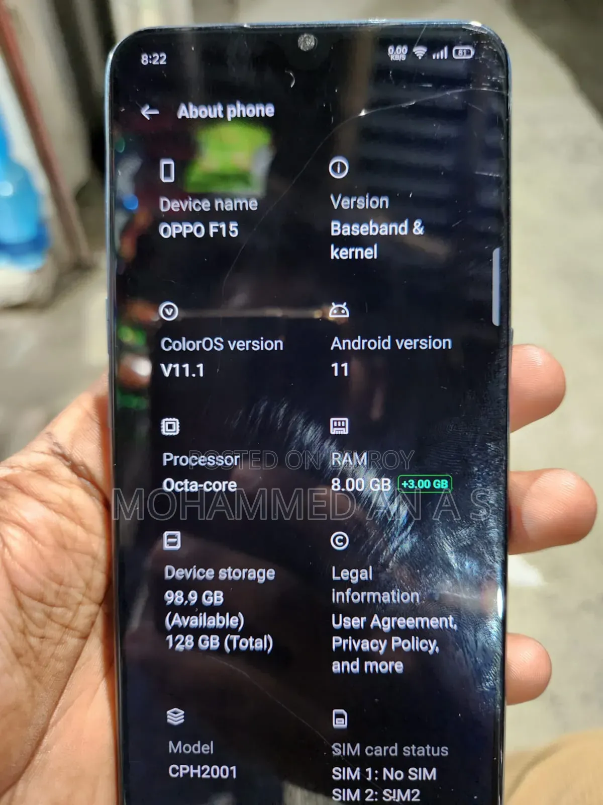 Oppo F15 256 GB White