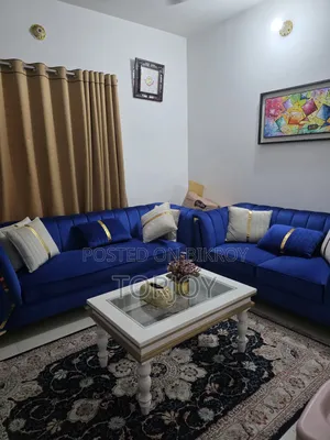 Velvet Premium Sofa Set With Tea Table
