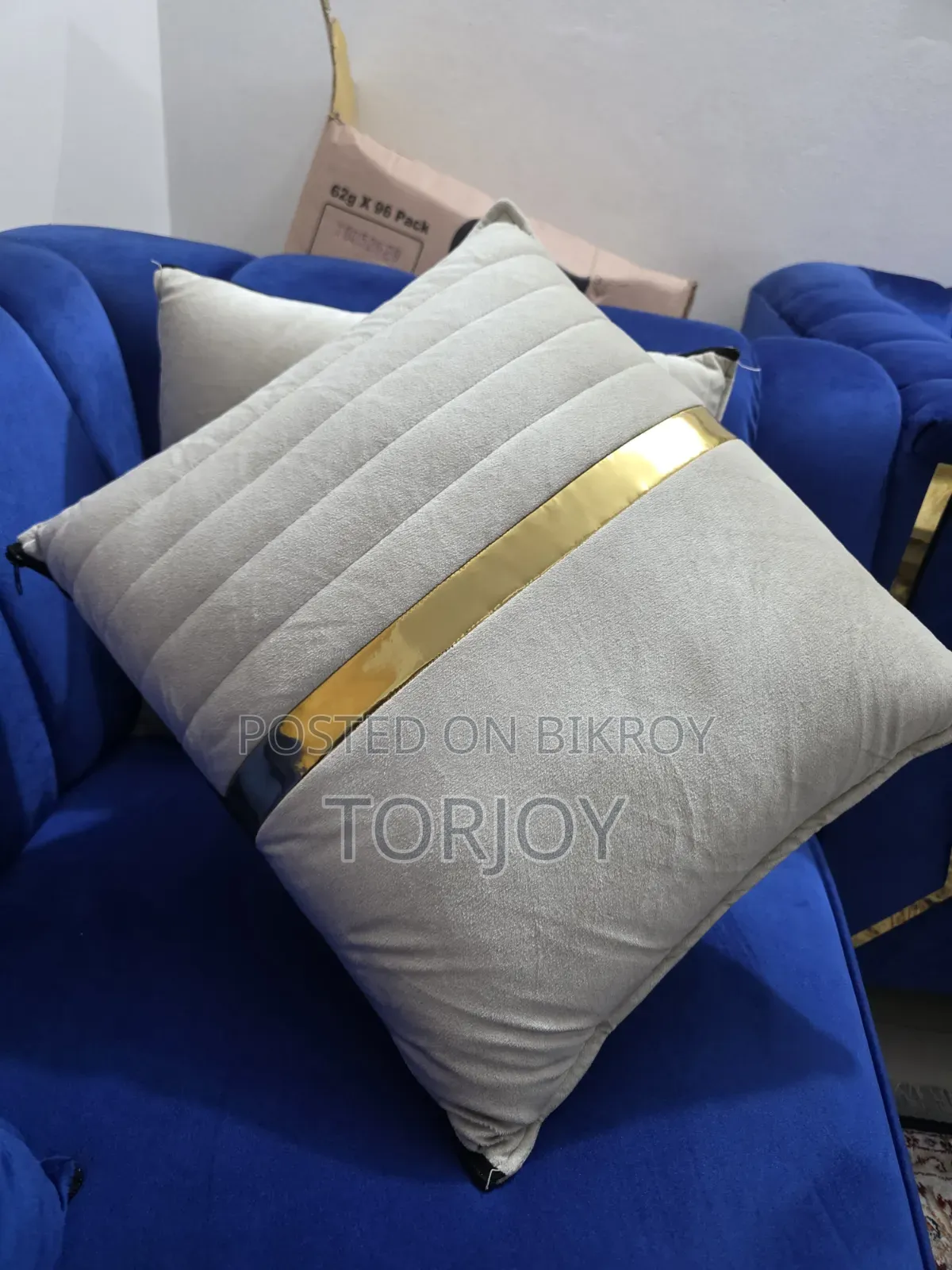 Velvet Premium Sofa Set With Tea Table