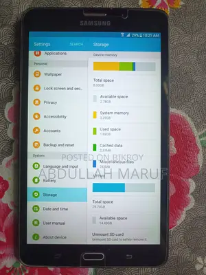 Samsung Galaxy Tab A  SM-T285 8 GB Black