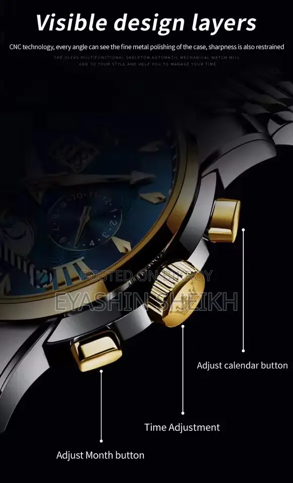 Olevs 9965 Men's Watch Luxury Brand Automatic Mechanical Waterproof
