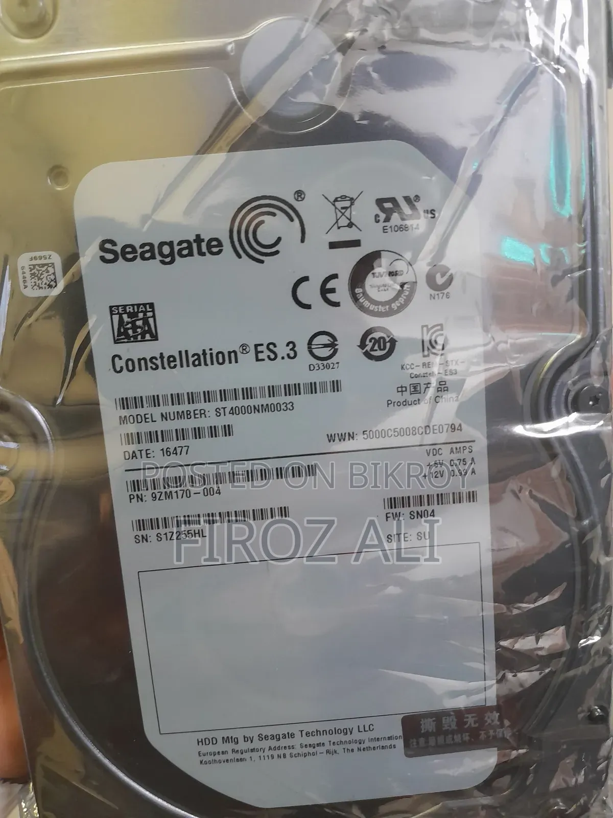 Seagate Constellation Es.3 Enterprise HDD – 4TB