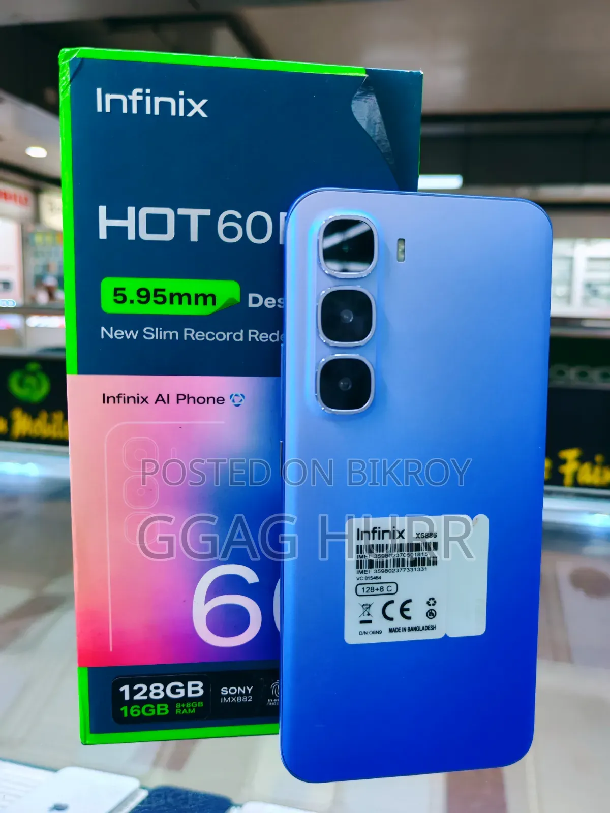 New Infinix Hot 60 Pro+ 128 GB Blue