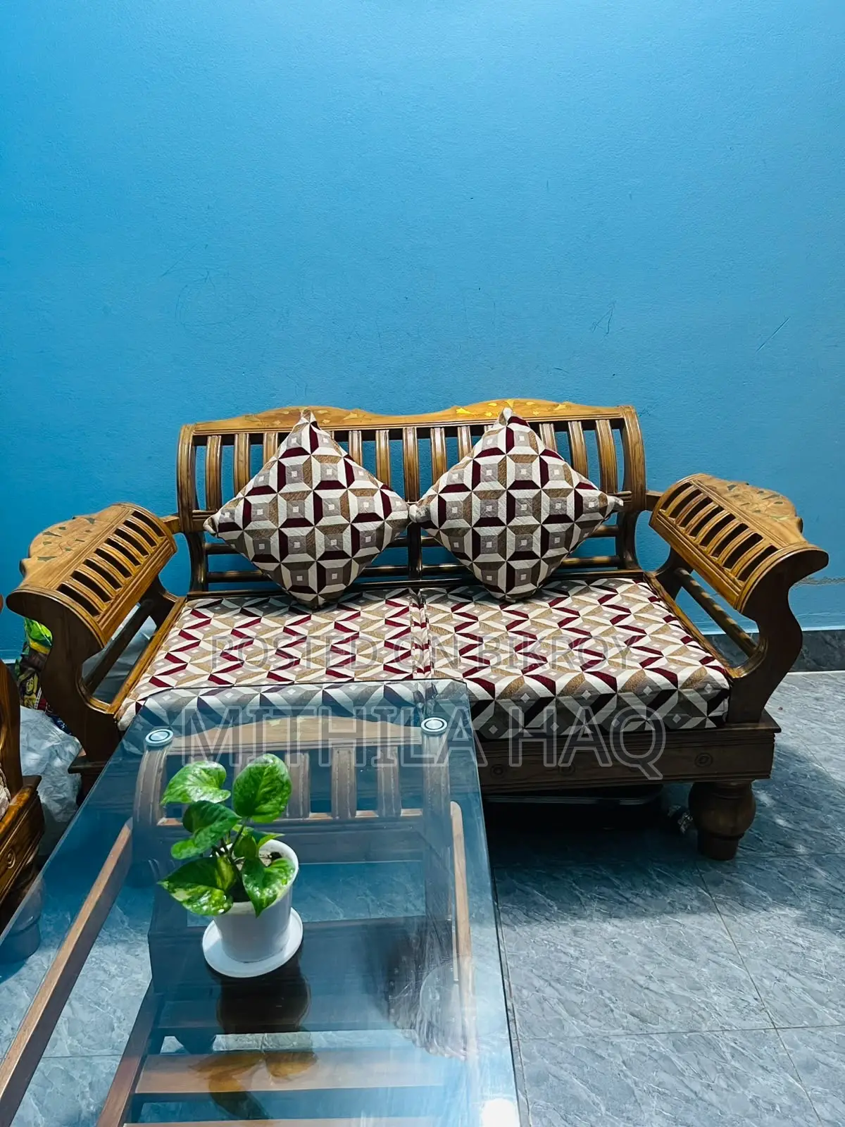 সেগুন কাঠের সোফা সেট