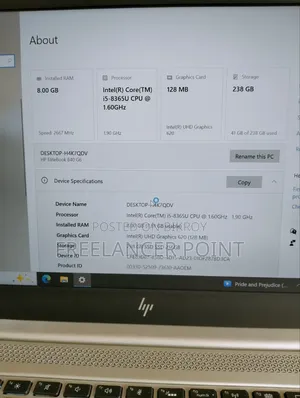 Laptop HP EliteBook 840 G6 8GB Intel Core i5 SSD 256GB