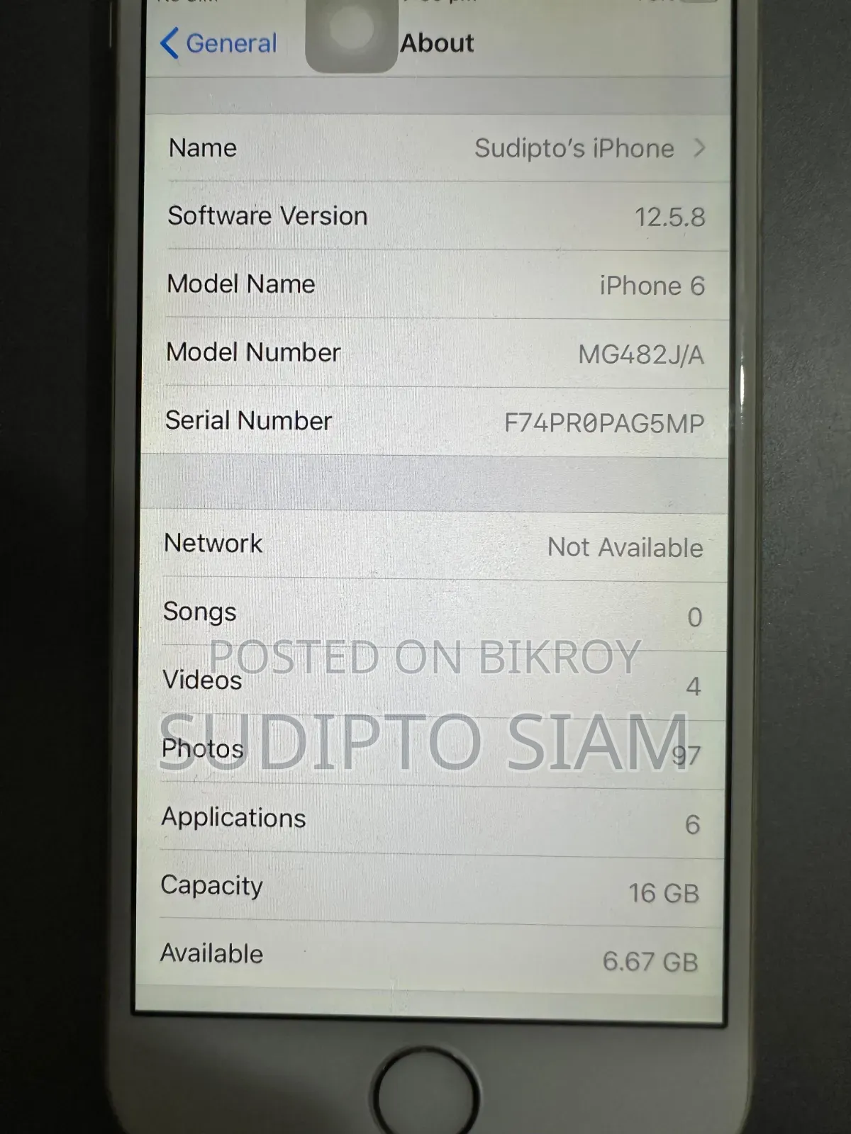 Apple iPhone 6 16 GB Gray