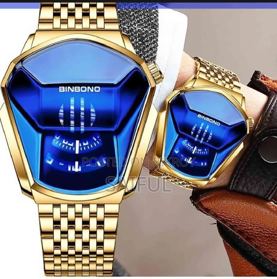 Binbono Luxury Locomotive Shape Wrist Watch