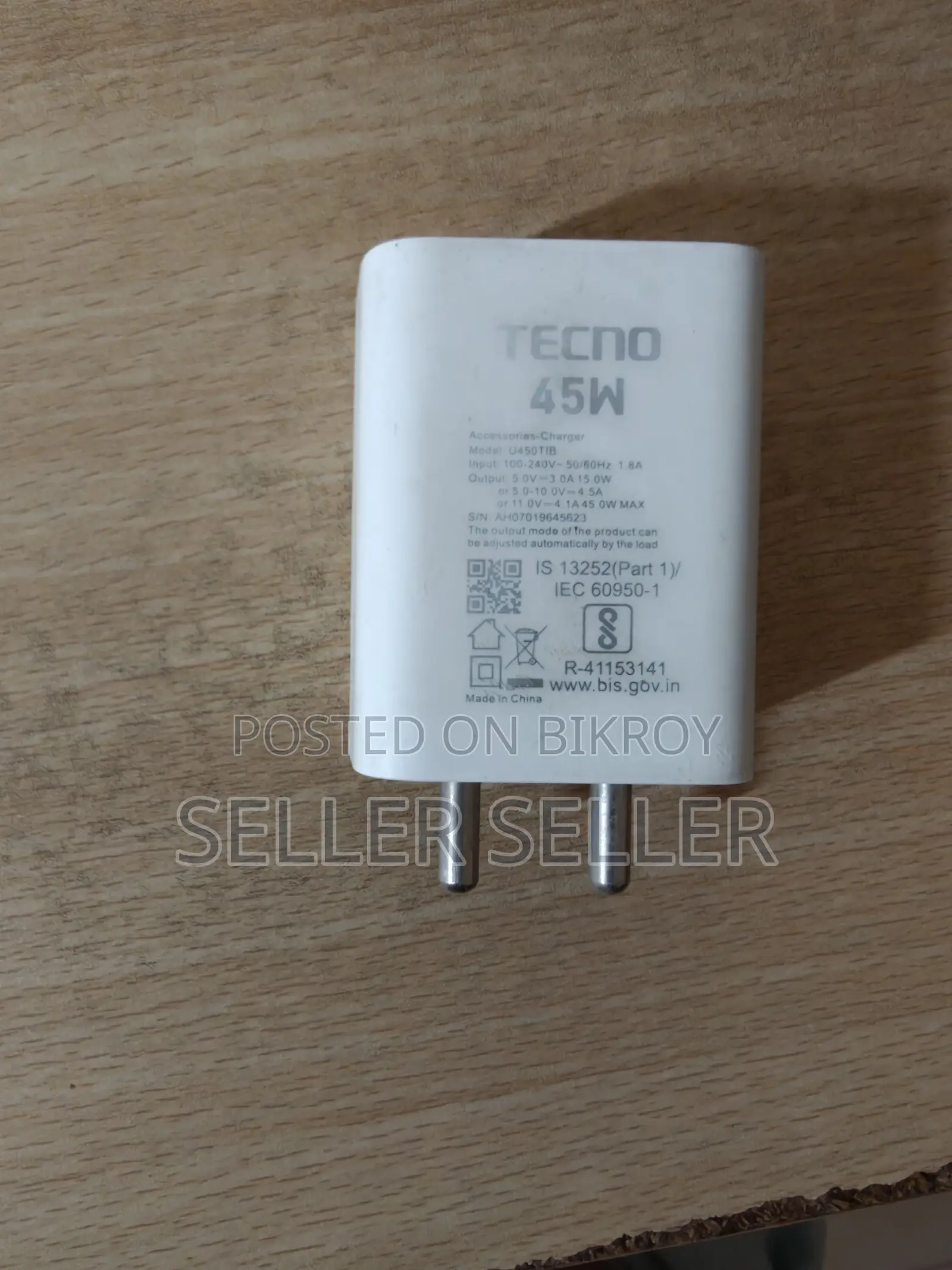Itel/Tecno 45 Watt Charger