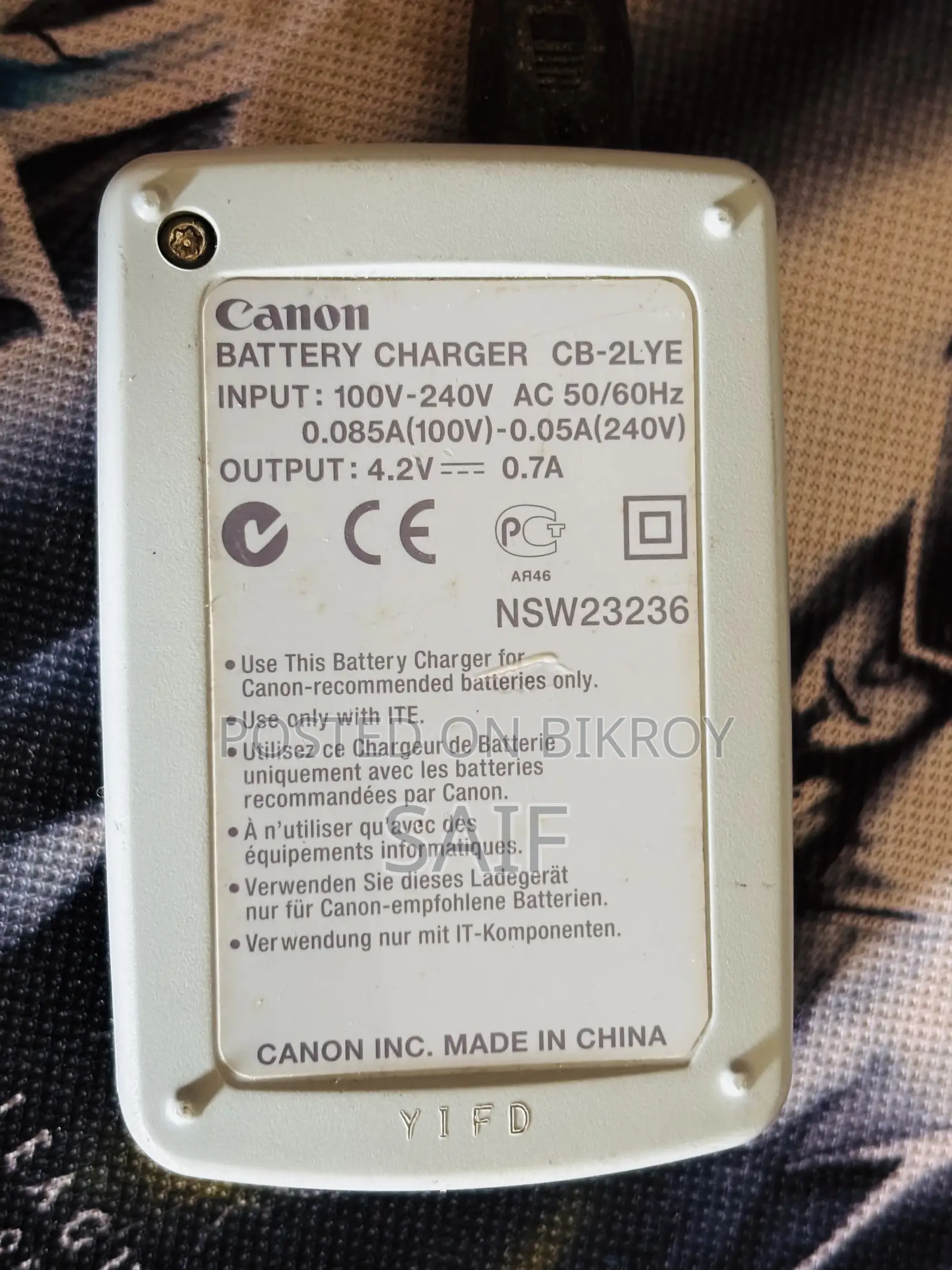 Canon Nb-6l Charger+Battery