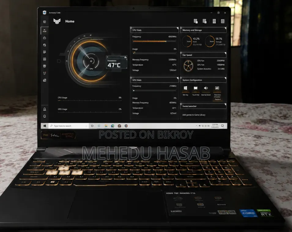 Laptop Asus TUF Gaming F15 8GB Intel Core i5 SSD 512GB
