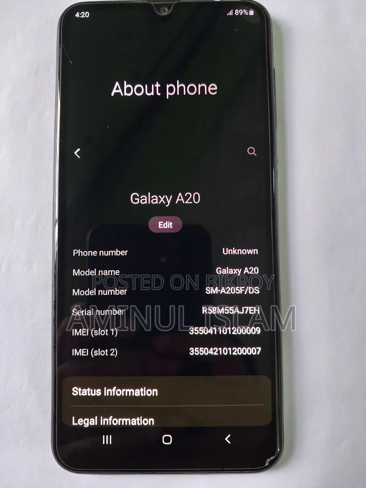 Samsung Galaxy A20 32 GB Black
