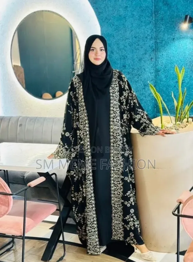 Phul Bahar Embroidery Burqa (3-Piece Set)