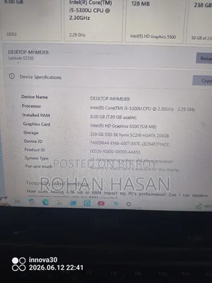 Laptop Dell 8GB SSD 256GB