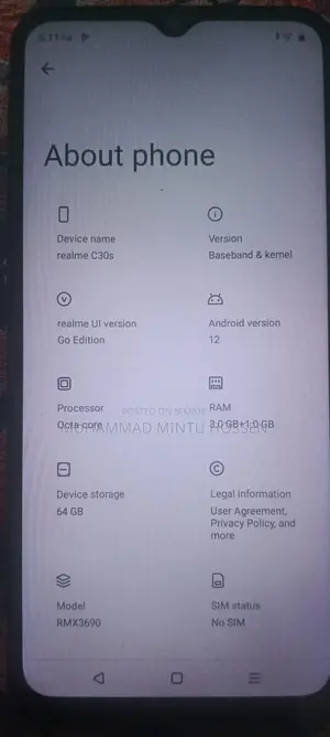 Realme C30s 64 GB Gray