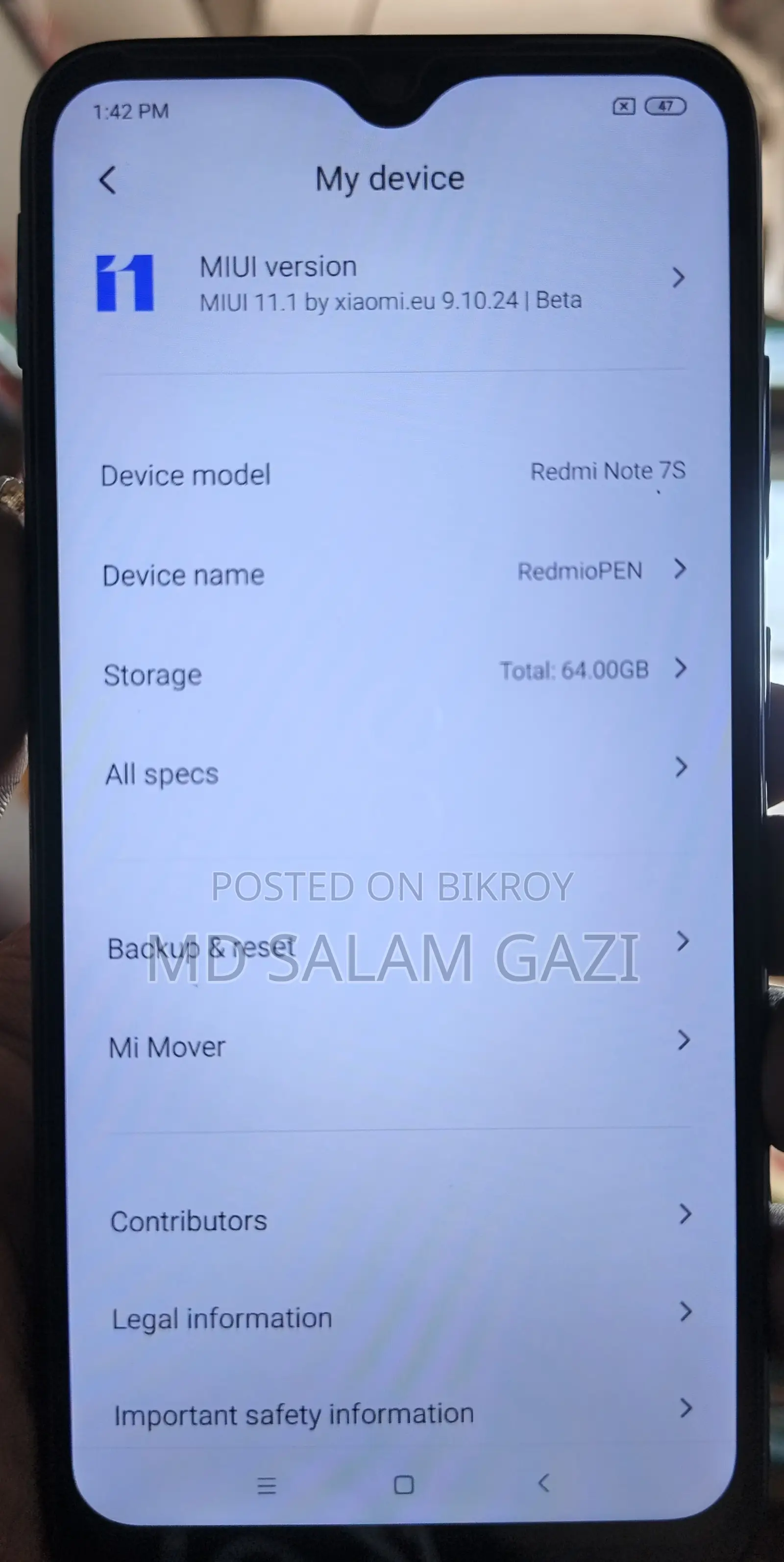 Xiaomi Redmi Note 7S 64 GB Blue
