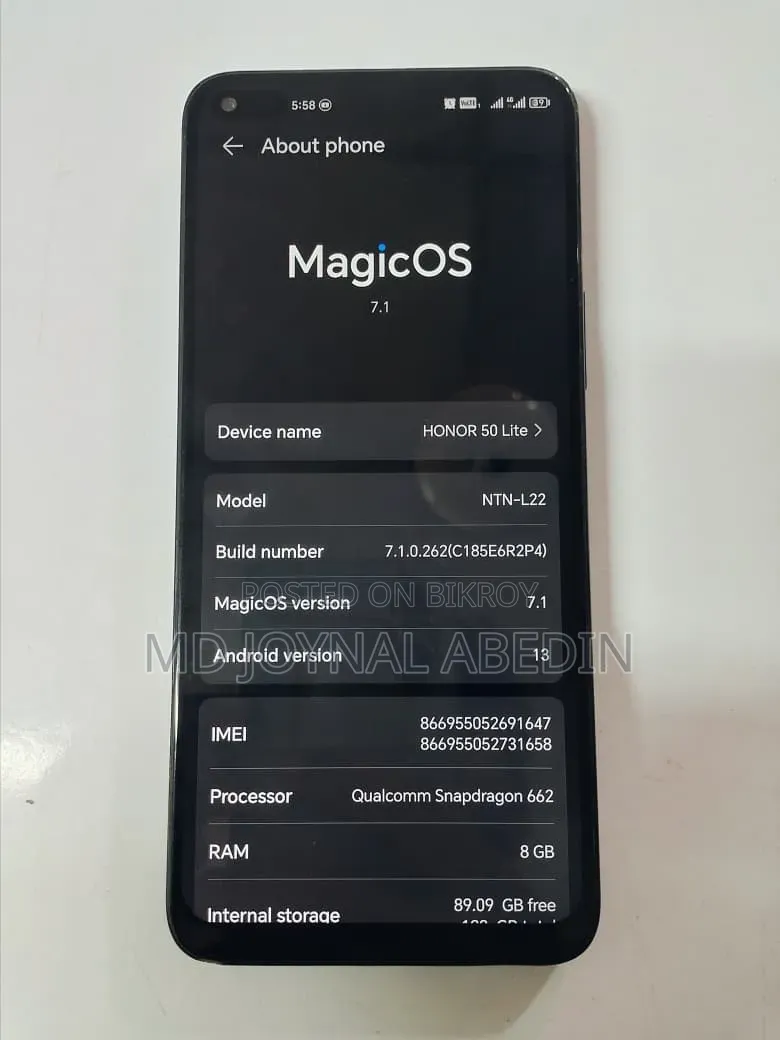 Honor 50 Lite 128 GB Black