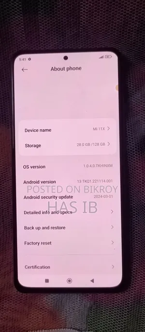 Xiaomi Mi 11X 128 GB White