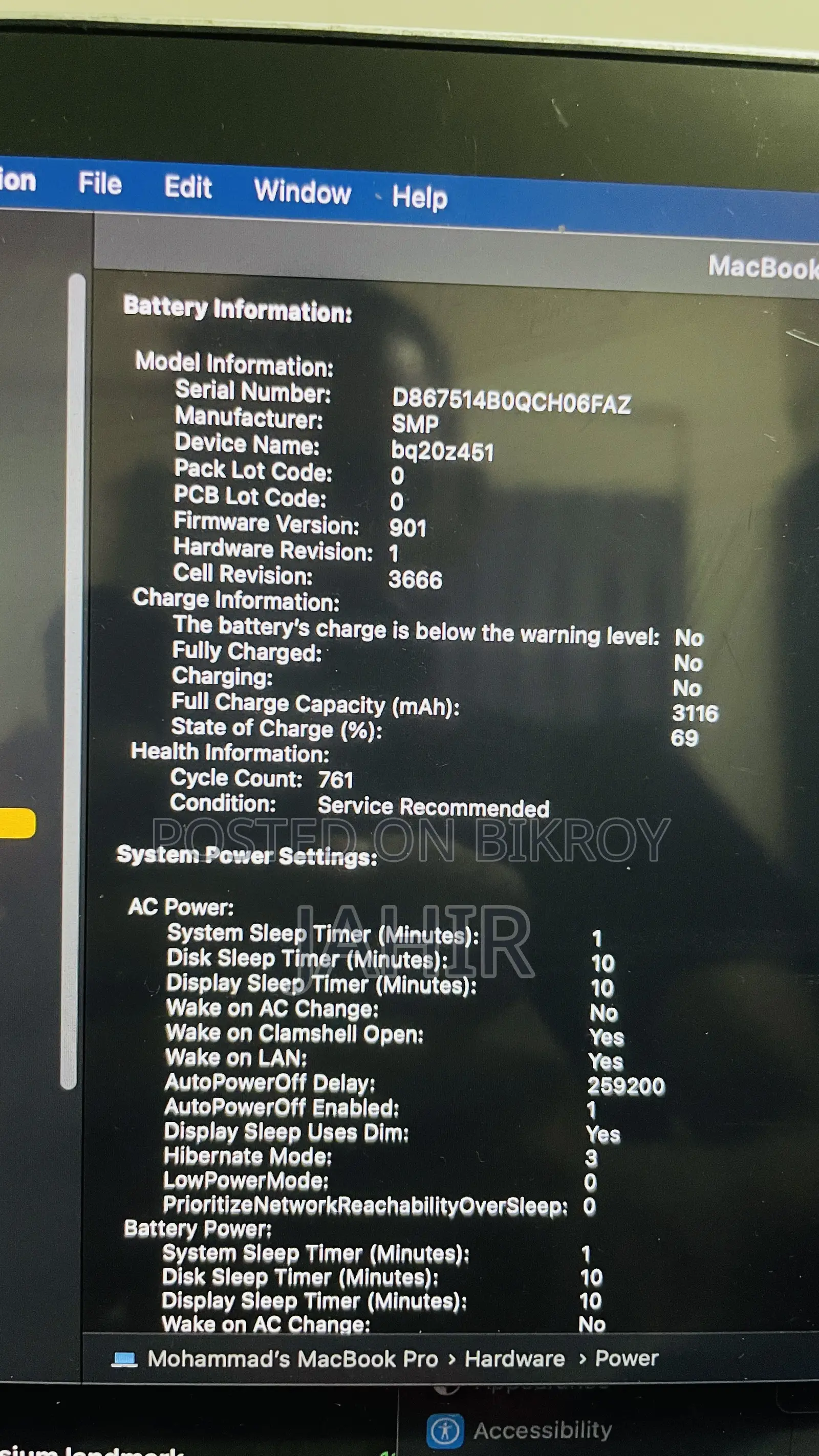 Laptop Apple MacBook Pro 2017 8GB Intel Core i5 SSD 128GB