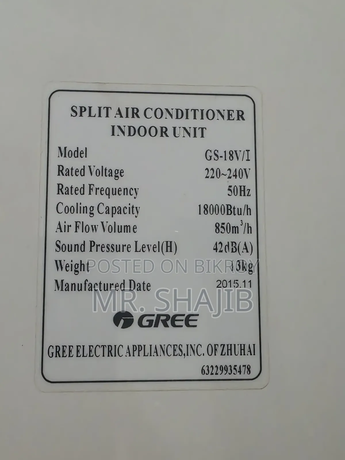 Gree Non Inverter AC 1.5 Ton