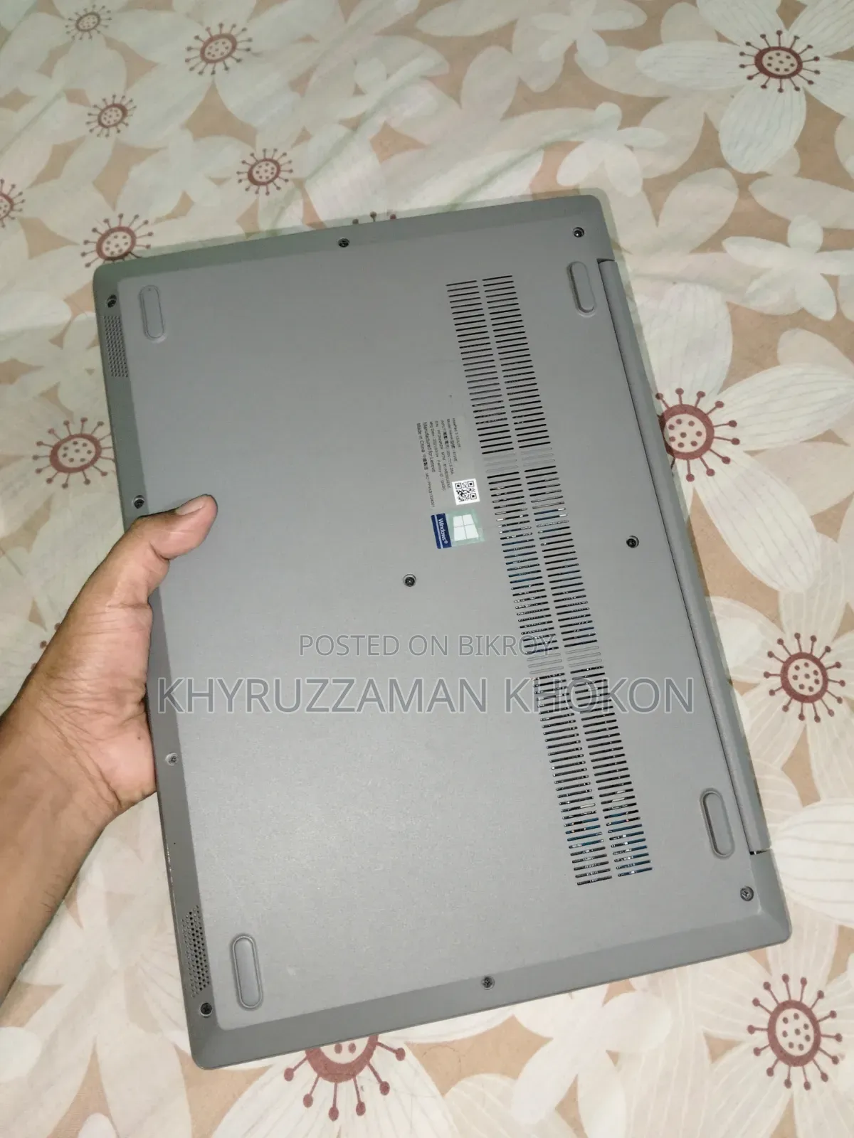 ল্যাপটপ লেনোভো আইডিয়াপ্যাড ৩ ৮জিবি ইন্টেল কোর আই৩ এসএসডি ২৫৬জিবি