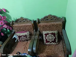 100% Teak Sofa. 5-seater set. 2 corner tables.