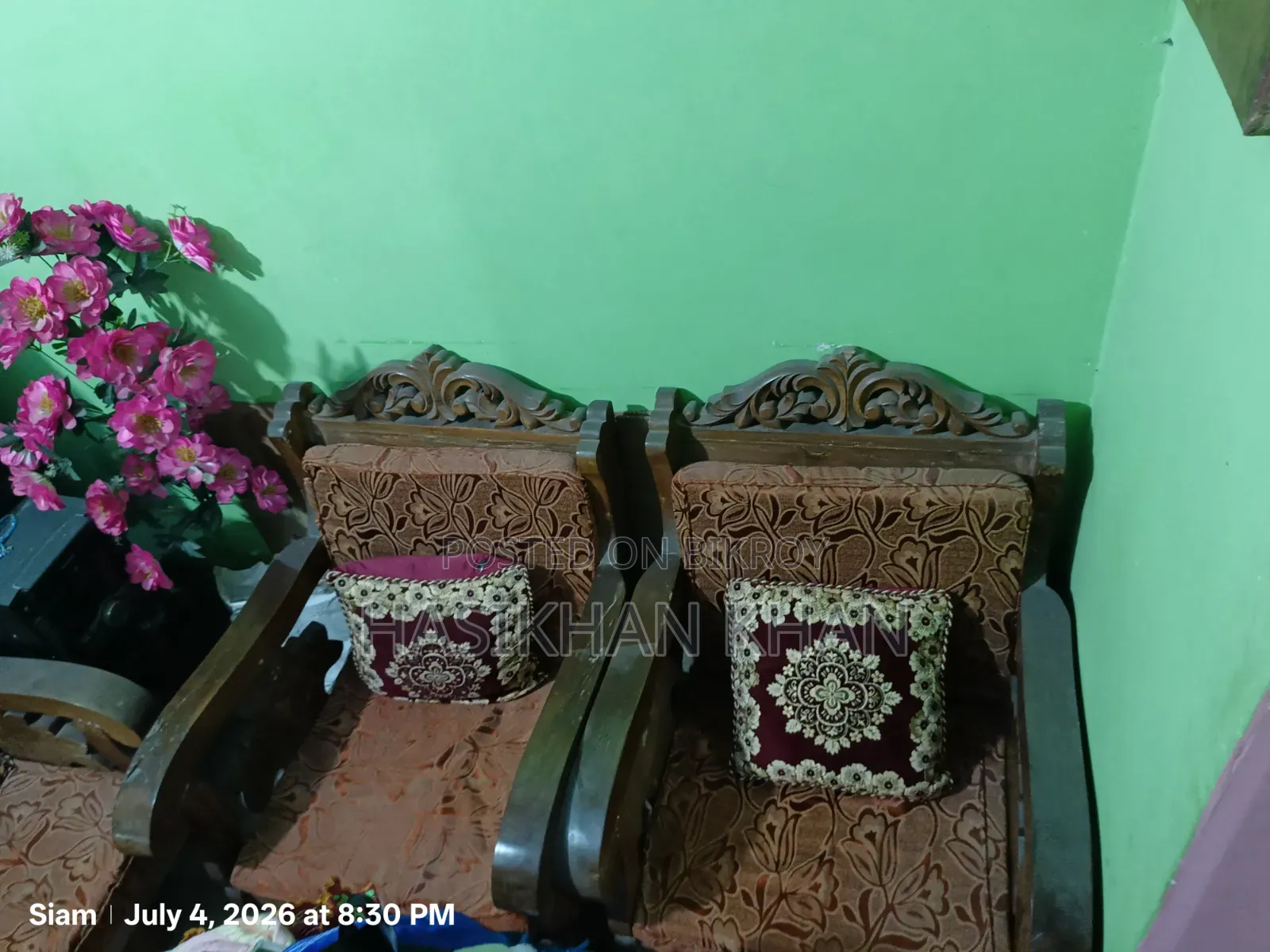 100% Teak Sofa. 5-seater set. 2 corner tables.