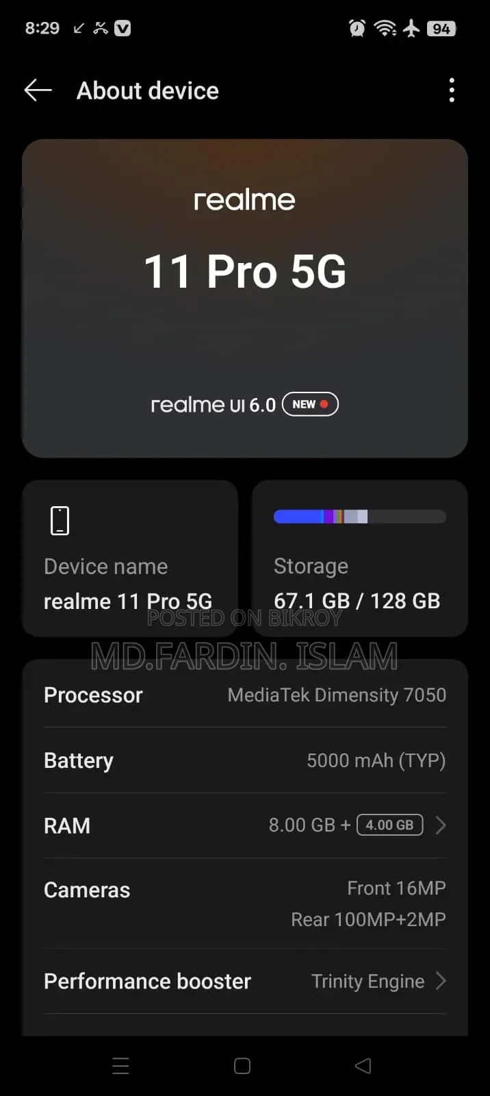 Realme 11 Pro 128 GB Green