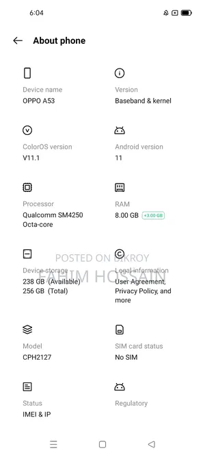 New Oppo A53 128 GB Blue
