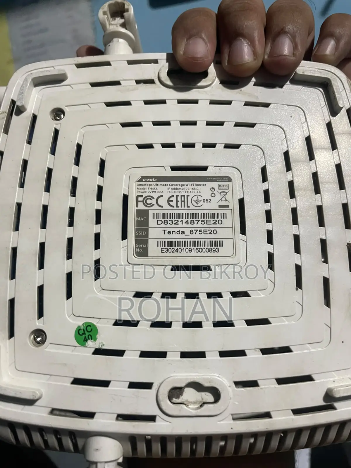 Tenda Fh456 Wireless N 300mbps 4-Antenna Smart Wi-Fi Router
