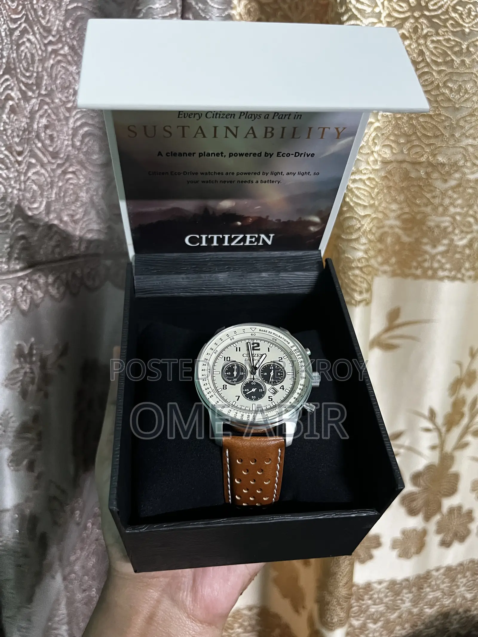 Citizen Eco-Drive Chronograph Cream Dial Men's Watch | Ca4500-08x