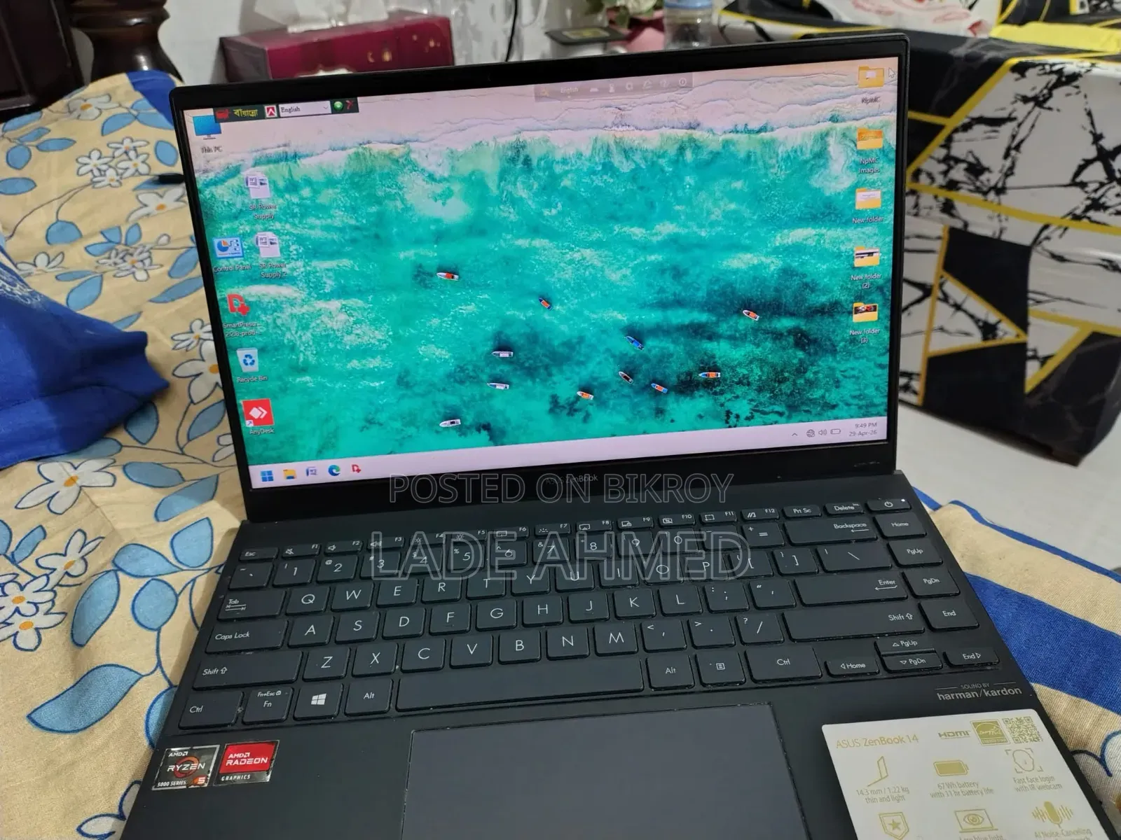 Laptop Asus Zenbook 14 8GB AMD Ryzen 5 SSD 512GB