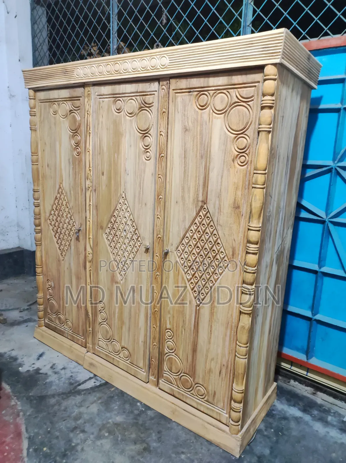 Three-door wardrobe