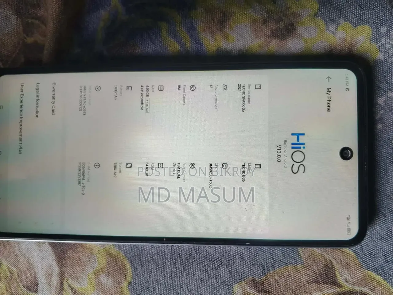Tecno Spark Go 64 GB Blue