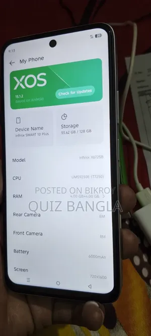 New Infinix Smart 10 Plus 128 GB White