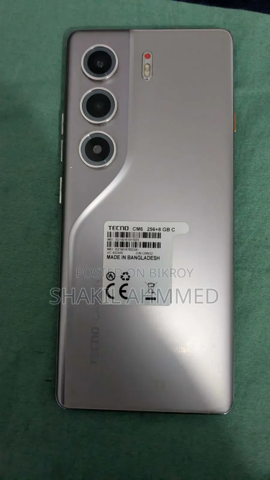 Tecno Camon 40 Pro 4G 256 GB Silver