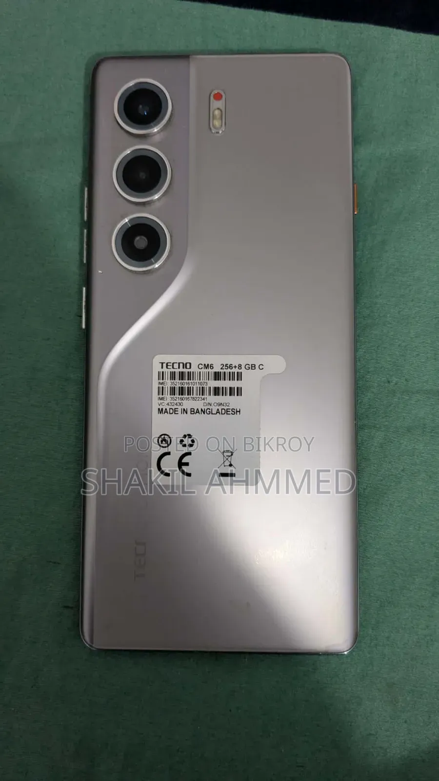 Tecno Camon 40 Pro 4G 256 GB Silver