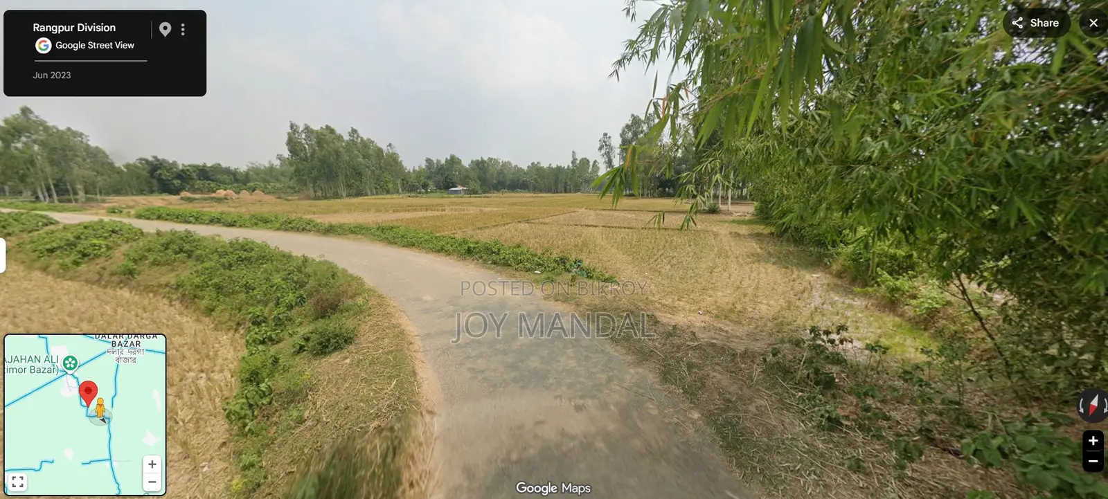 Land for sale with 10 feet road access