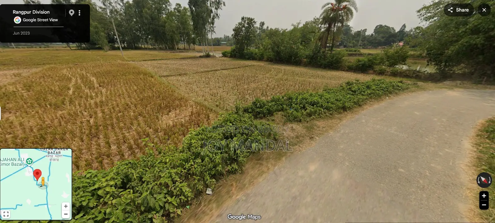 Land for sale with 10 feet road access