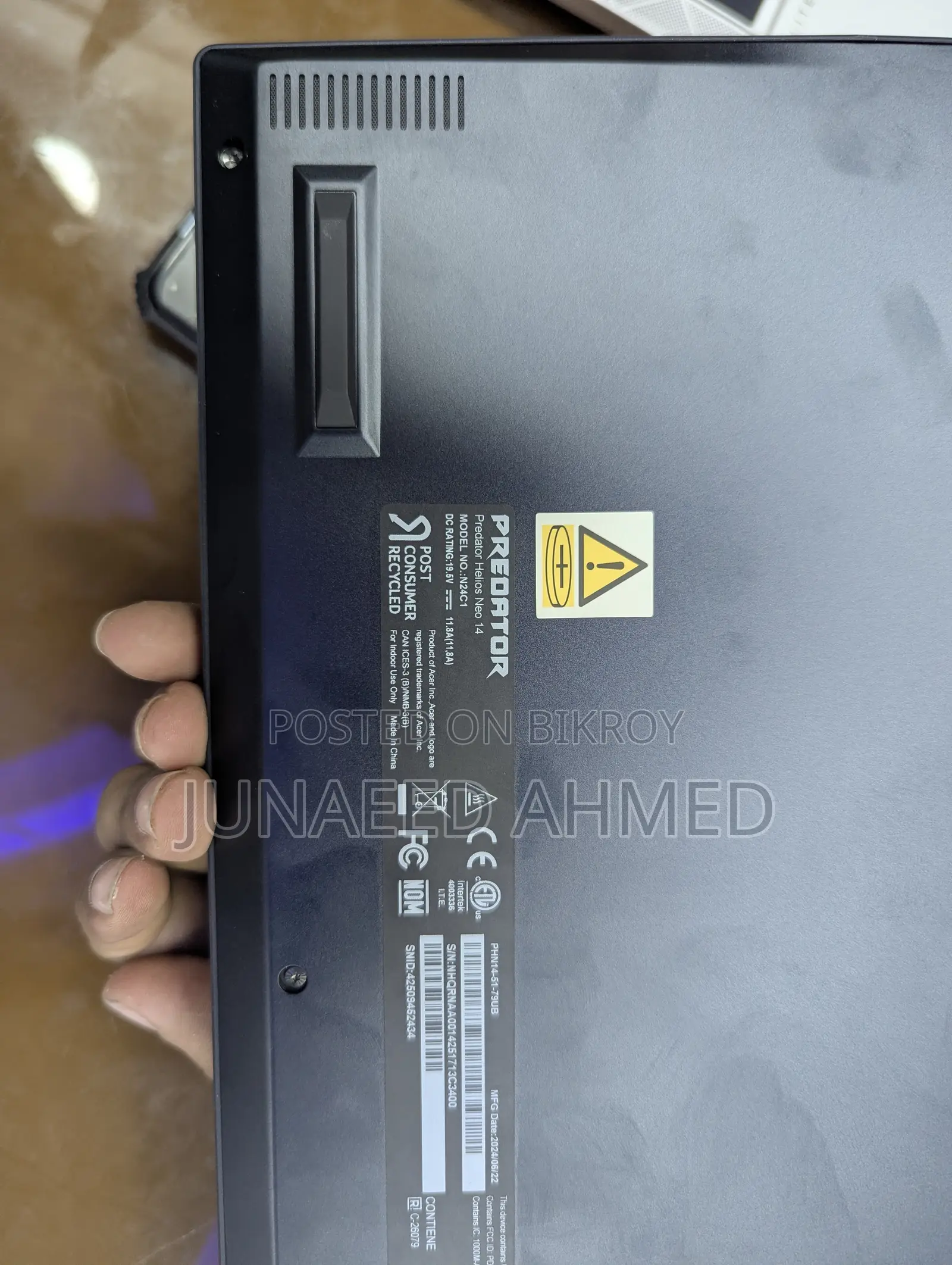 Laptop Acer Predator Helios Neo 14 16GB Intel Core Ultra 7 SSD 1T